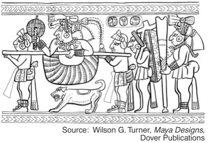 Illustration of ancient Mayan art