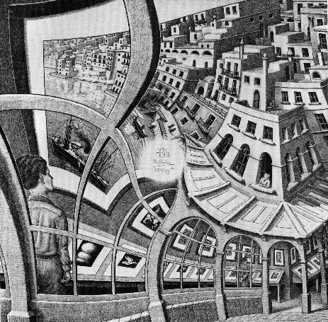 Escher’s Print Gallery etching
